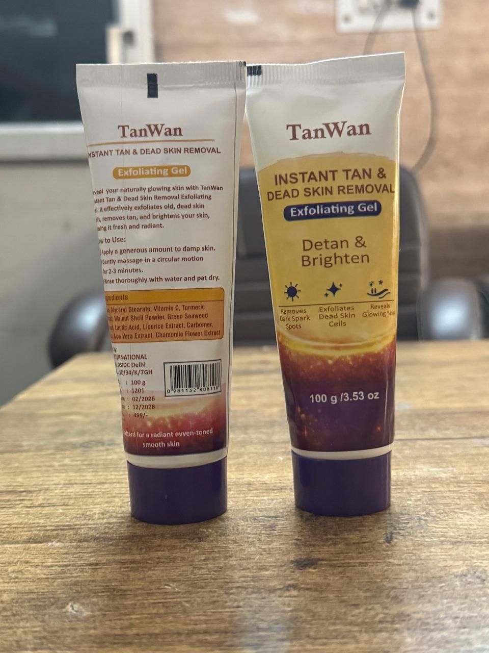 Instant Tan & Dead Skin Removal Exfoliating Gel 100 gm (Pack of 2)